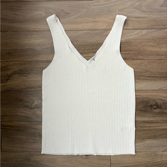Lulu’s Basics Ribbed White Tank Top - Picture 2 of 7
